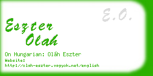 eszter olah business card